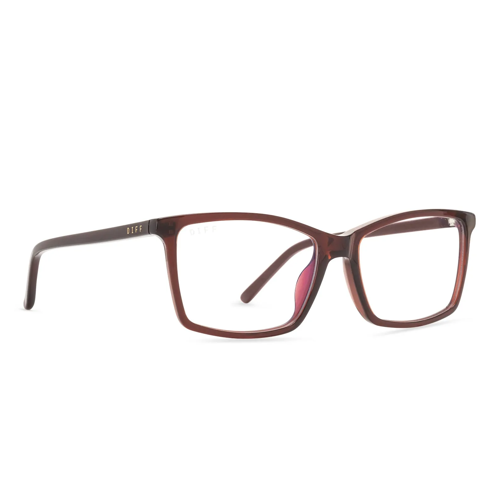 CONNOR - CHESTNUT CRYSTAL + BLUE LIGHT GLASSES sold by Diff Eyewear product image thumbnail 2