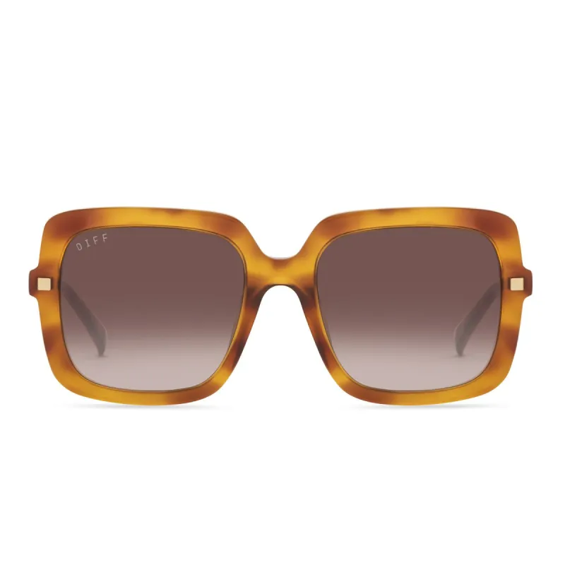 SANDRA - ANDES TORTOISE + BROWN GRADIENT SUNGLASSES sold by Diff Eyewear