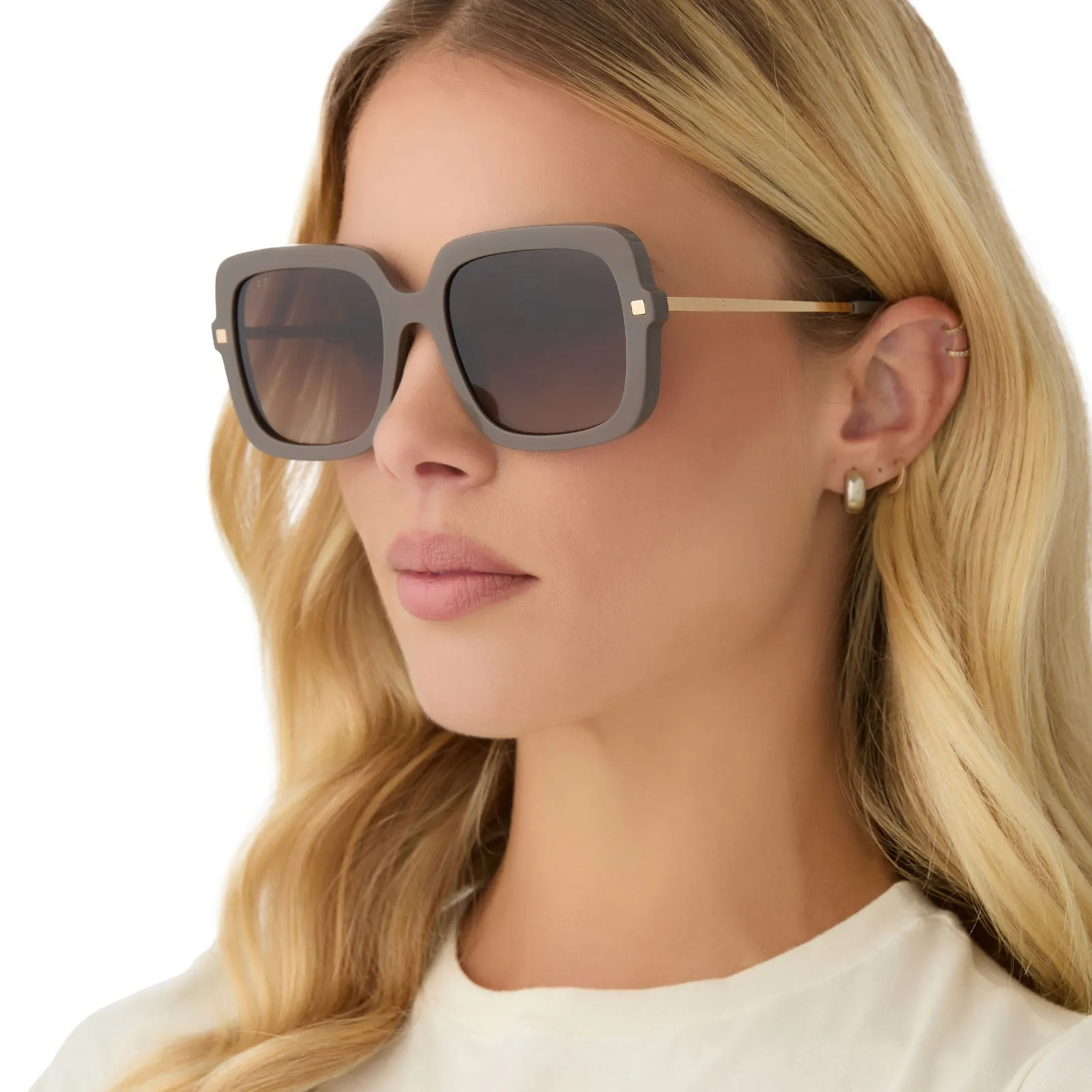 SANDRA - LONDON STONE + TRUFFLE GRADIENT SUNGLASSES sold by Diff Eyewear product image thumbnail 5