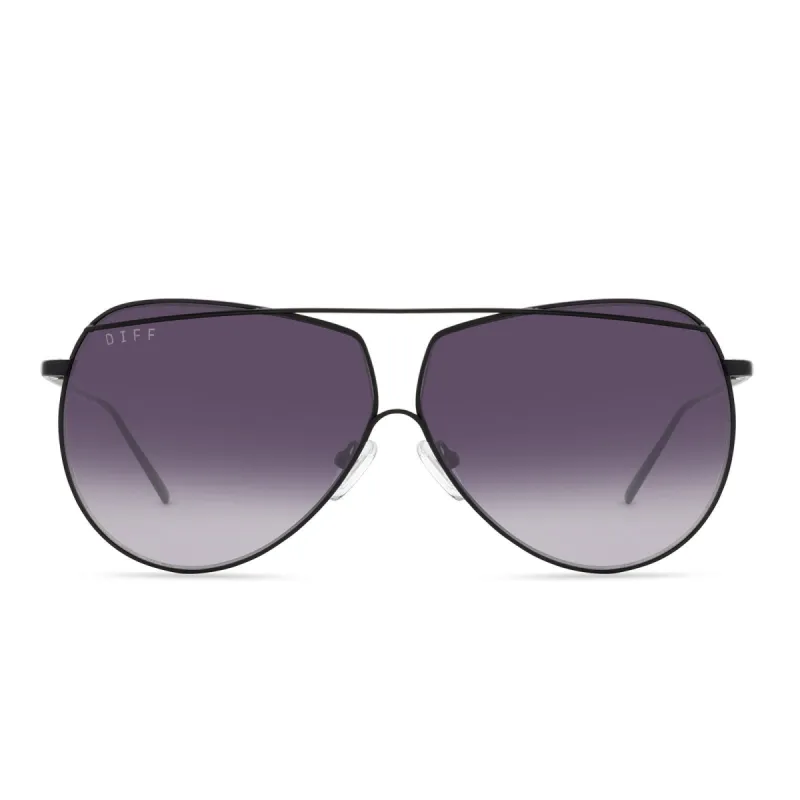 MAEVE - MATTE BLACK + GREY GRADIENT SHARP SUNGLASSES sold by Diff Eyewear