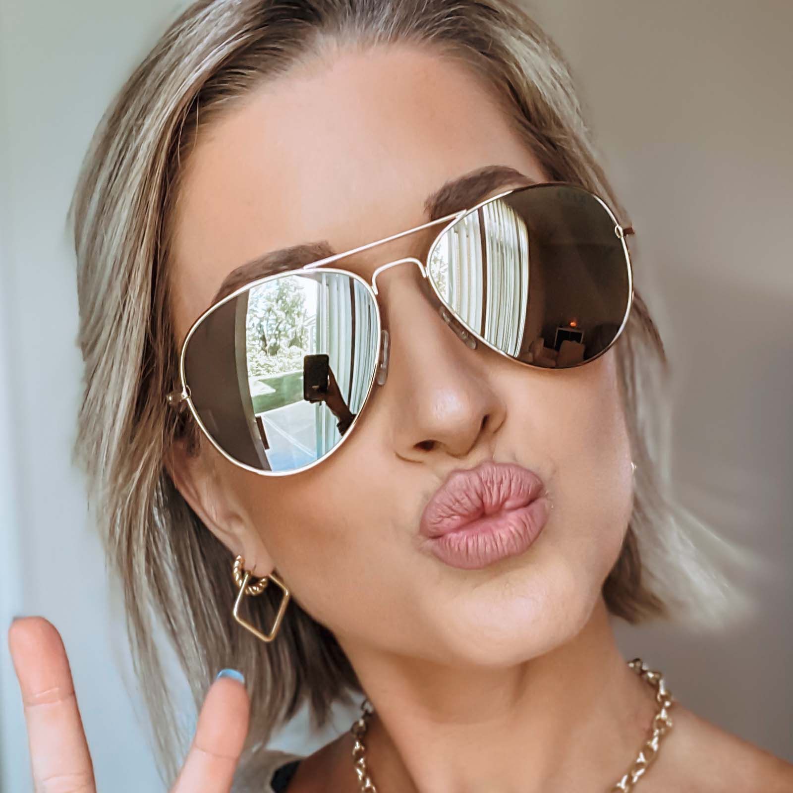 CRUZ - GOLD + BEIGE MIRROR + POLARIZED SUNGLASSES sold by Diff Eyewear product image thumbnail 5