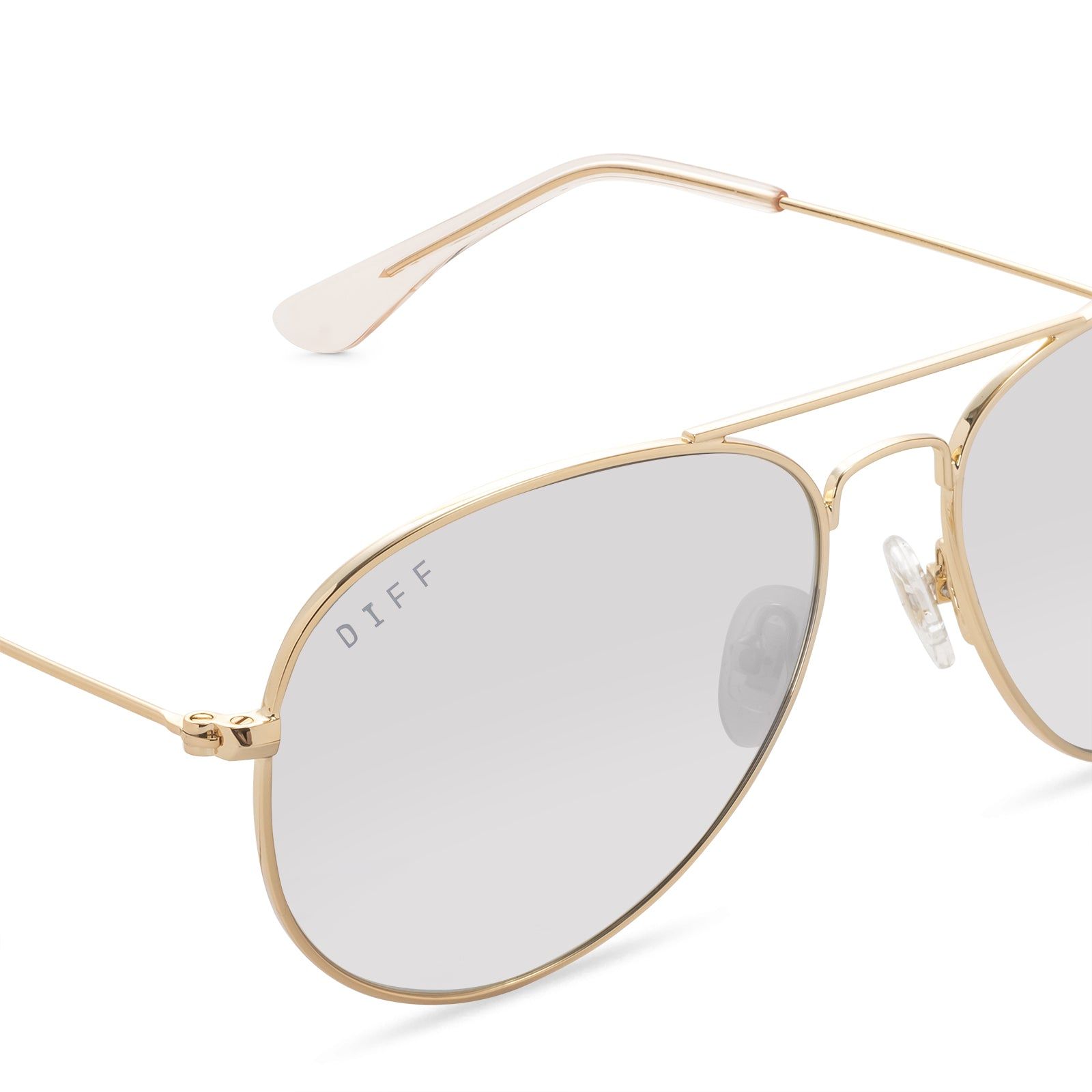 CRUZ - GOLD + BEIGE MIRROR + POLARIZED SUNGLASSES sold by Diff Eyewear product image thumbnail 3