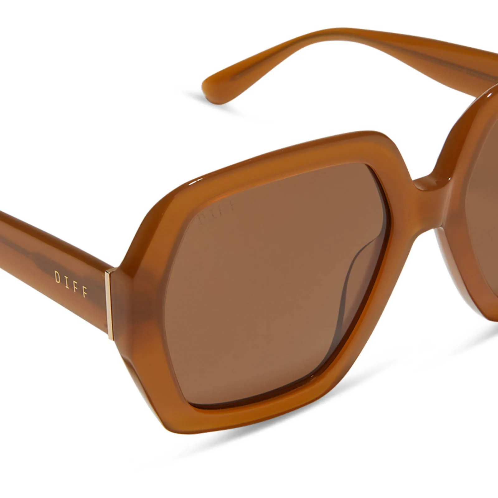 NOLA - SALTED CARAMEL + BROWN + POLARIZED SUNGLASSES sold by Diff Eyewear product image thumbnail 4