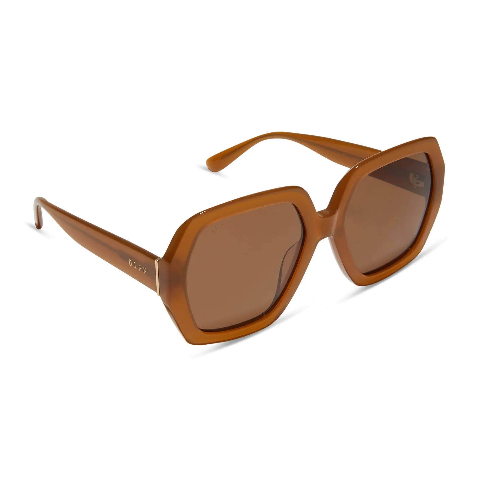 NOLA - SALTED CARAMEL + BROWN + POLARIZED SUNGLASSES sold by Diff Eyewear product image thumbnail 2