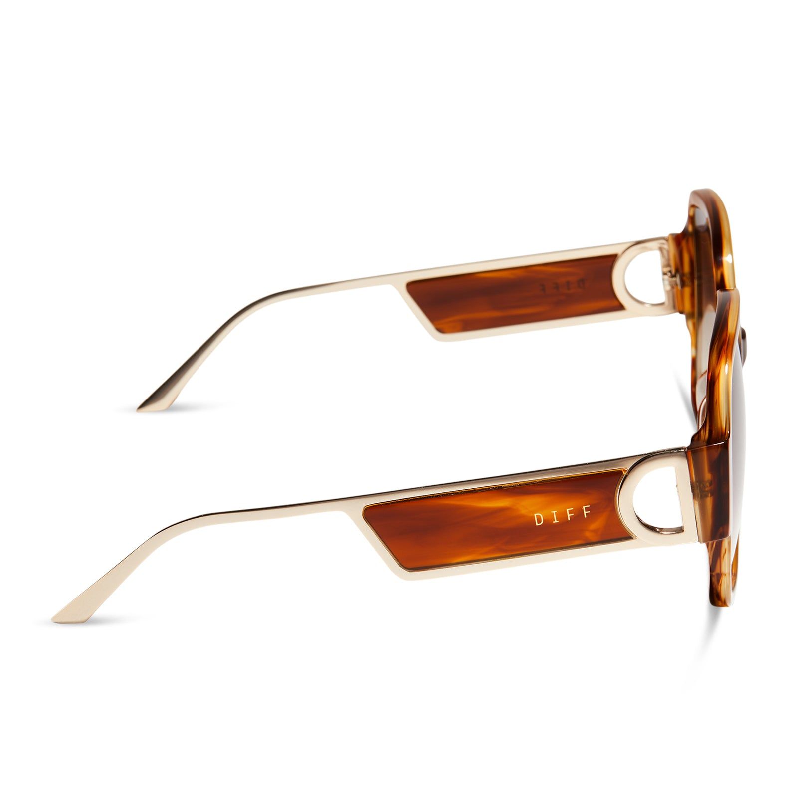 TINA - HENNA TORTOISE + BROWN GRADIENT SUNGLASSES sold by Diff Eyewear product image thumbnail 3