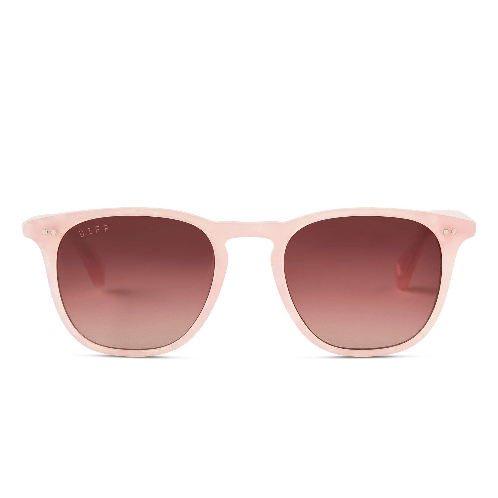 MAXWELL - GEO PINK + WINE GRADIENT SUNGLASSES sold by Diff Eyewear