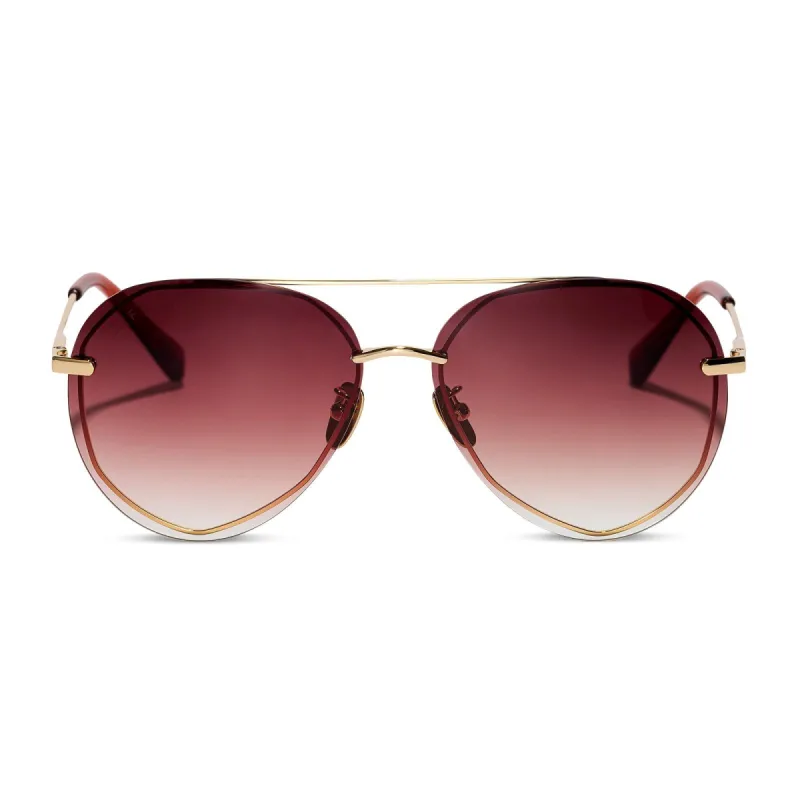 LENOX - GOLD + TERRACOTTA GRADIENT SUNGLASSES sold by Diff Eyewear
