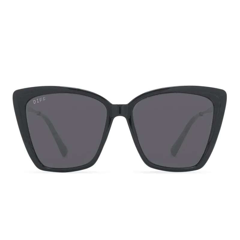 HEIDI - BLACK + DARK SMOKE SUNGLASSES sold by Diff Eyewear