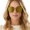 ANALISE - MOSS METAL W BROWN KOMBU TEMPLE TIPS + MOSS MIRROR SUNGLASSES sold by Diff Eyewear