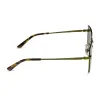 ANALISE - MOSS METAL W BROWN KOMBU TEMPLE TIPS + MOSS MIRROR SUNGLASSES sold by Diff Eyewear