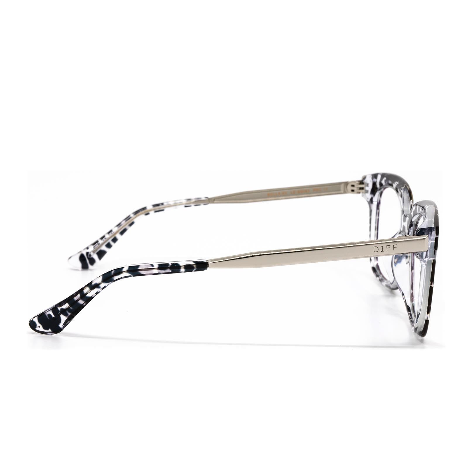 BELLA XS - CLEAR LEOPARD + BLUE LIGHT TECHNOLOGY GLASSES sold by Diff Eyewear product image thumbnail 3
