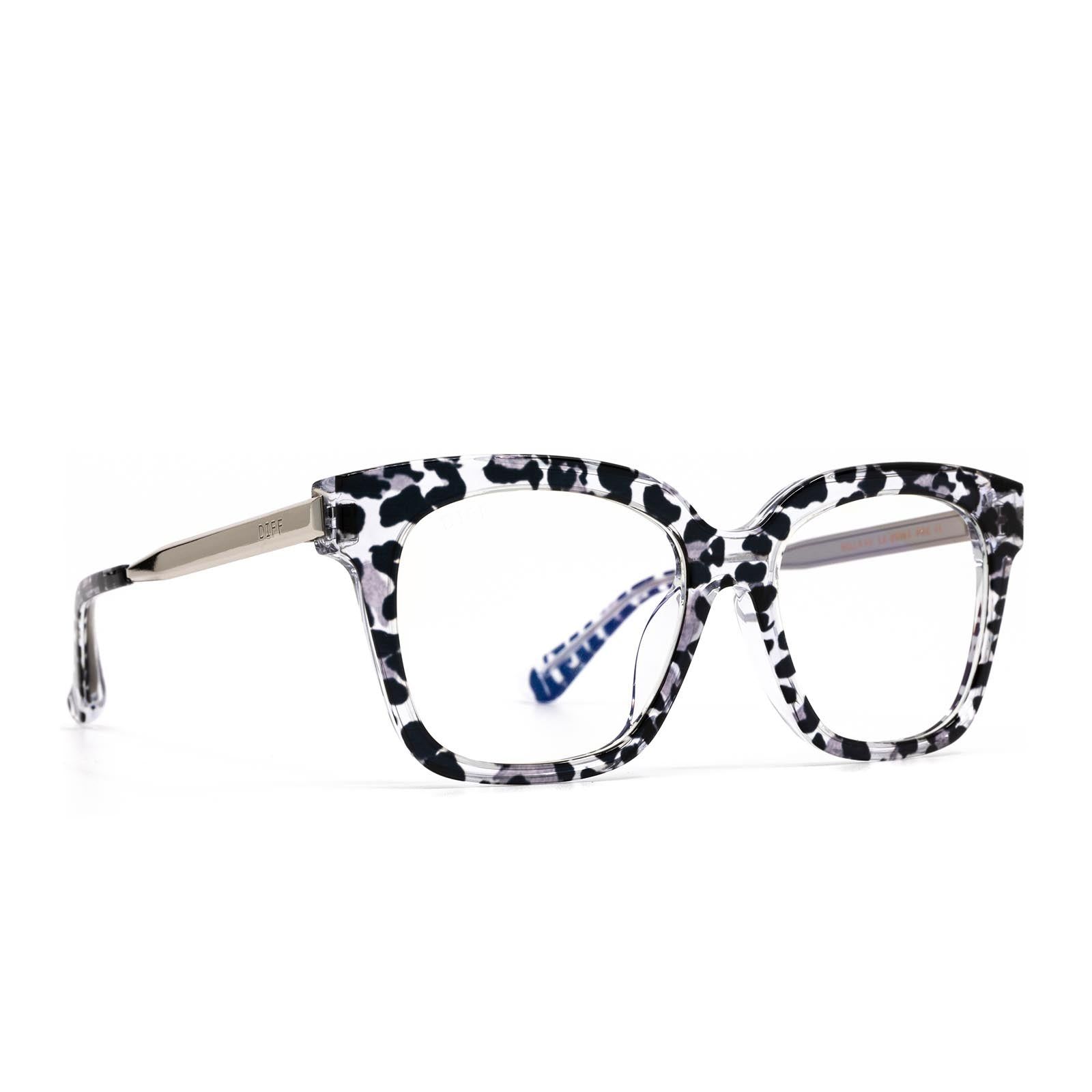 BELLA XS - CLEAR LEOPARD + BLUE LIGHT TECHNOLOGY GLASSES sold by Diff Eyewear product image thumbnail 2