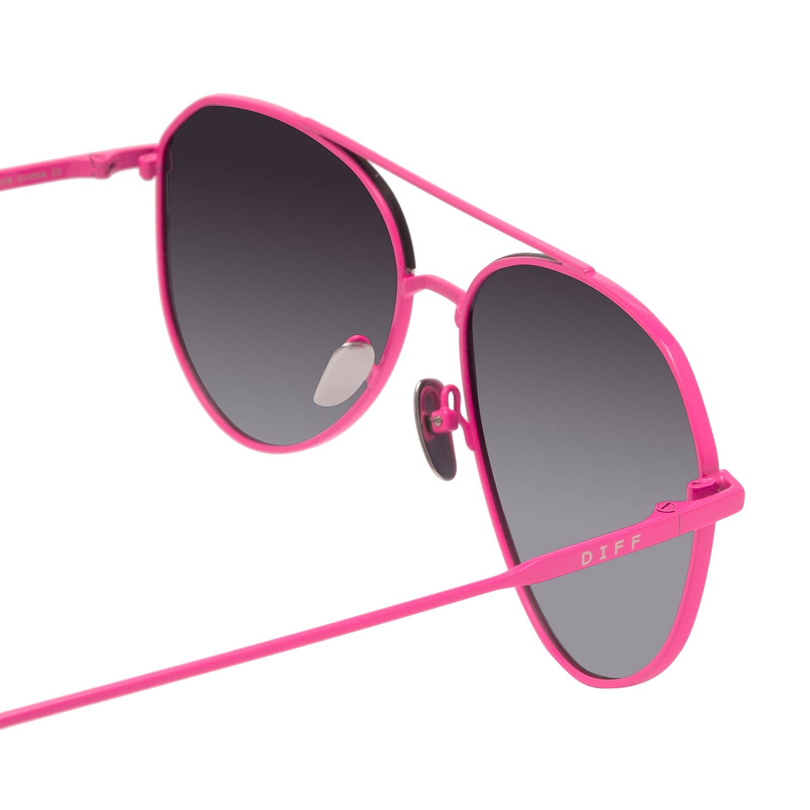 DASH - NEON PINK + GREY GRADIENT SUNGLASSES sold by Diff Eyewear product image thumbnail 6
