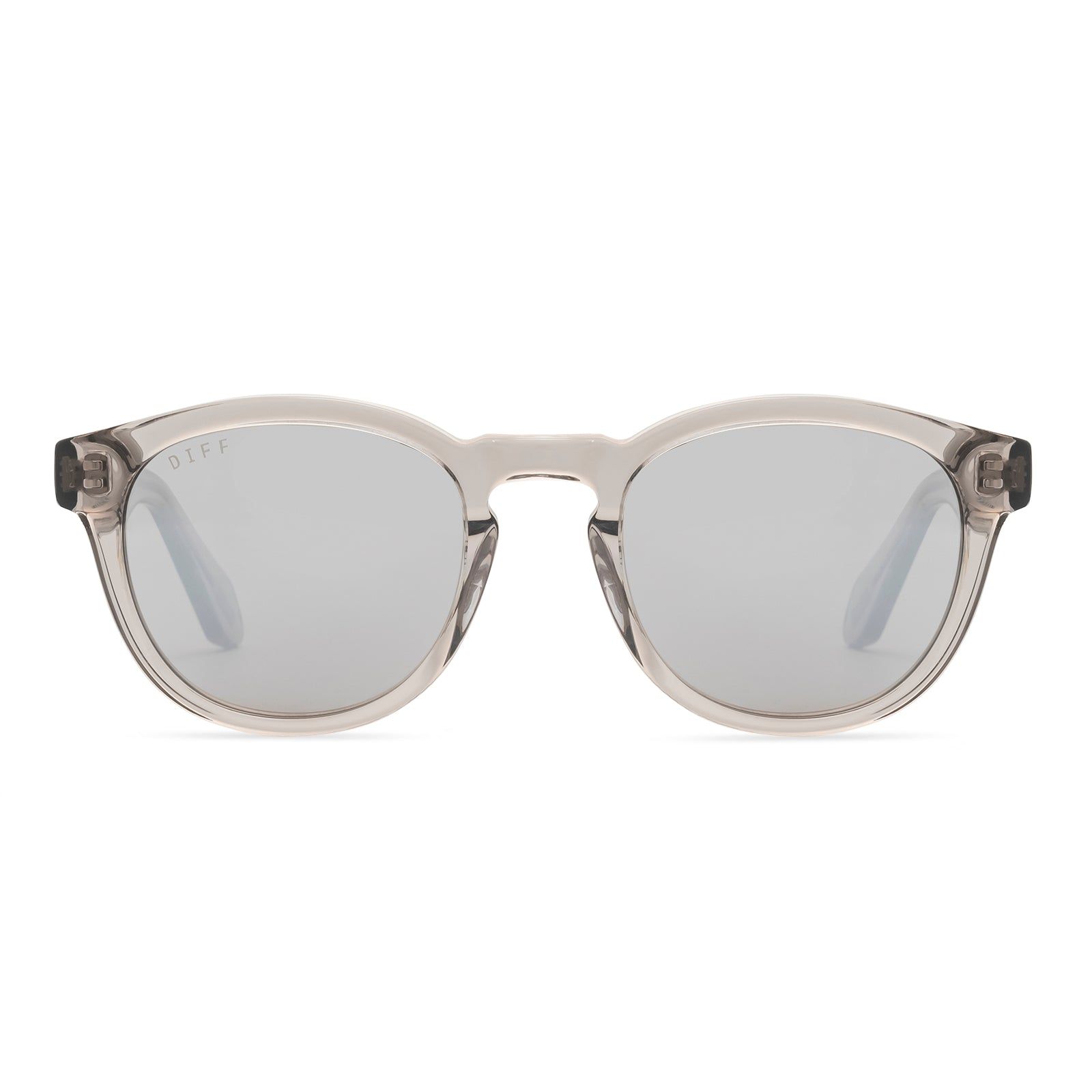 EVAN - TEMPETE GREY CRYSTAL + GREY MIRROR SUNGLASSES sold by Diff Eyewear