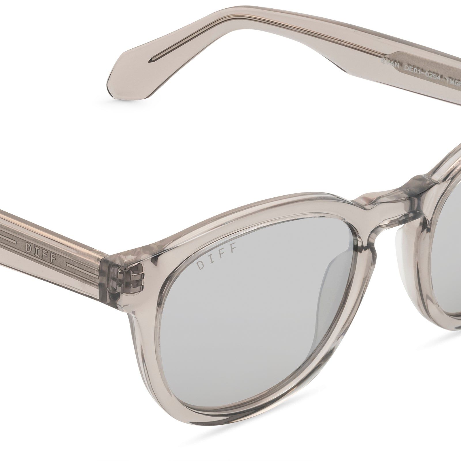 EVAN - TEMPETE GREY CRYSTAL + GREY MIRROR SUNGLASSES sold by Diff Eyewear product image thumbnail 3
