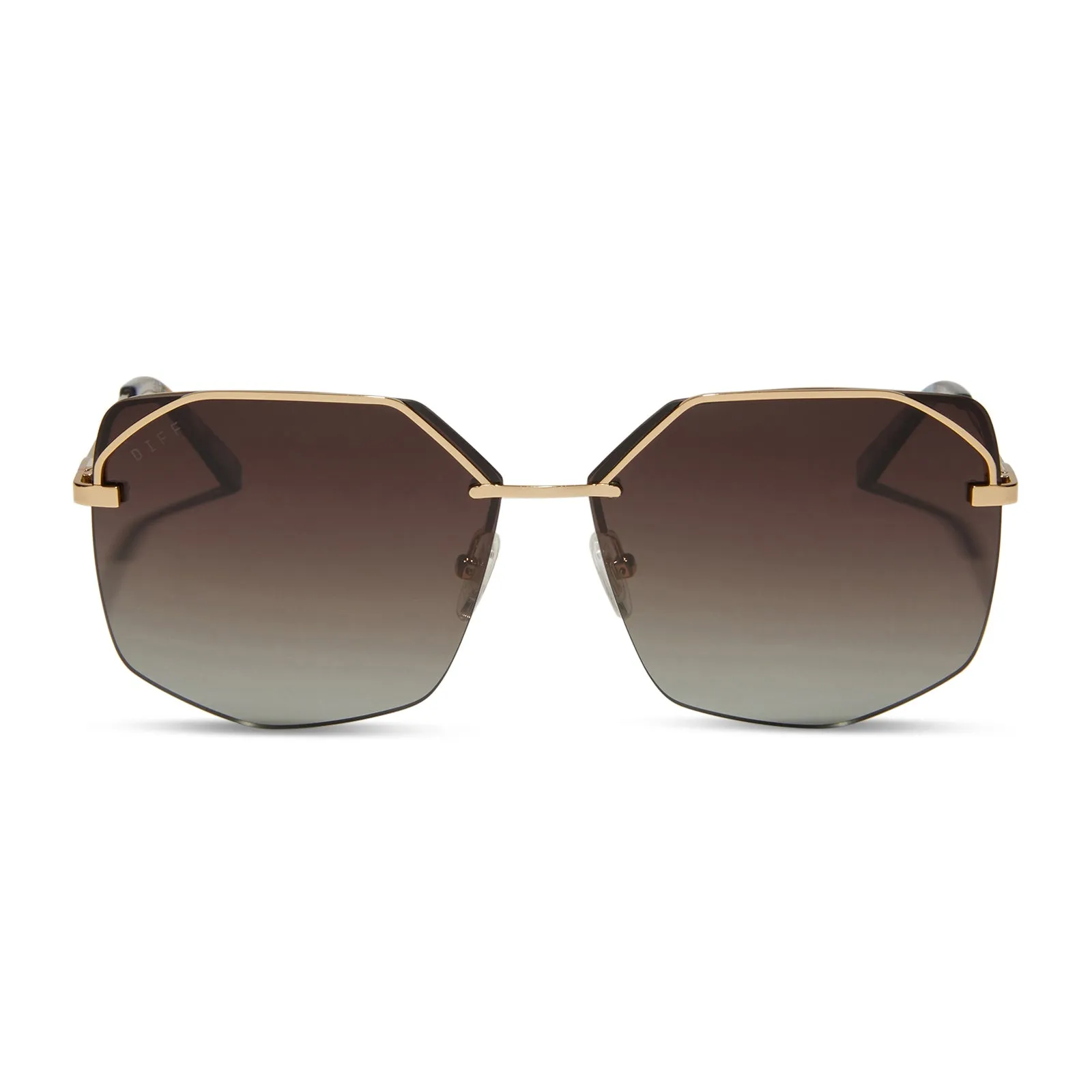 BREE - GOLD + BROWN GRADIENT + POLARIZED SUNGLASSES sold by Diff Eyewear