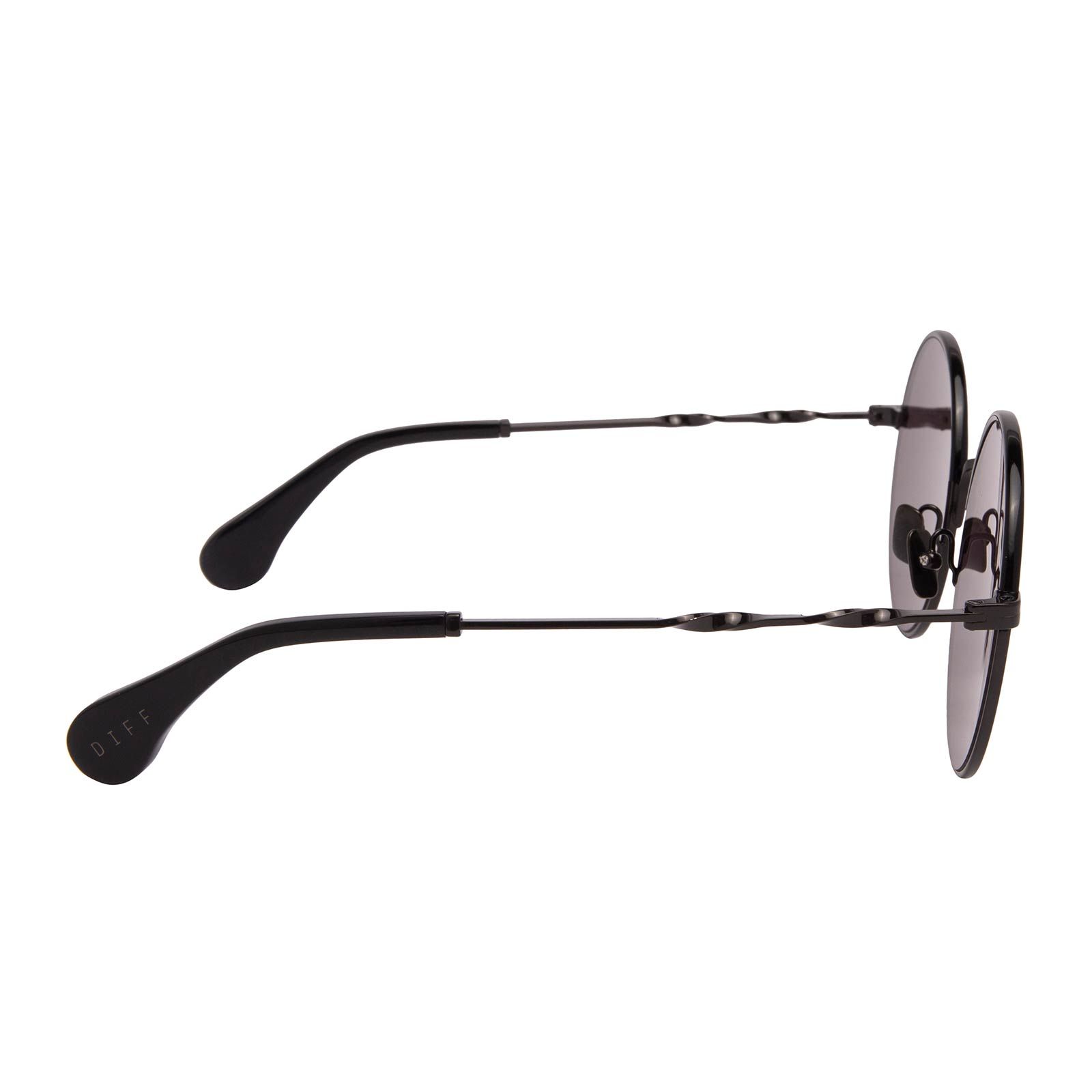 ISLA - BLACK + BLACK WRAP + GREY SUNGLASSES sold by Diff Eyewear product image thumbnail 3