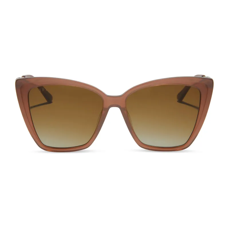 BECKY II - MACCHIATO + BROWN GRADIENT + POLARIZED SUNGLASSES sold by Diff Eyewear