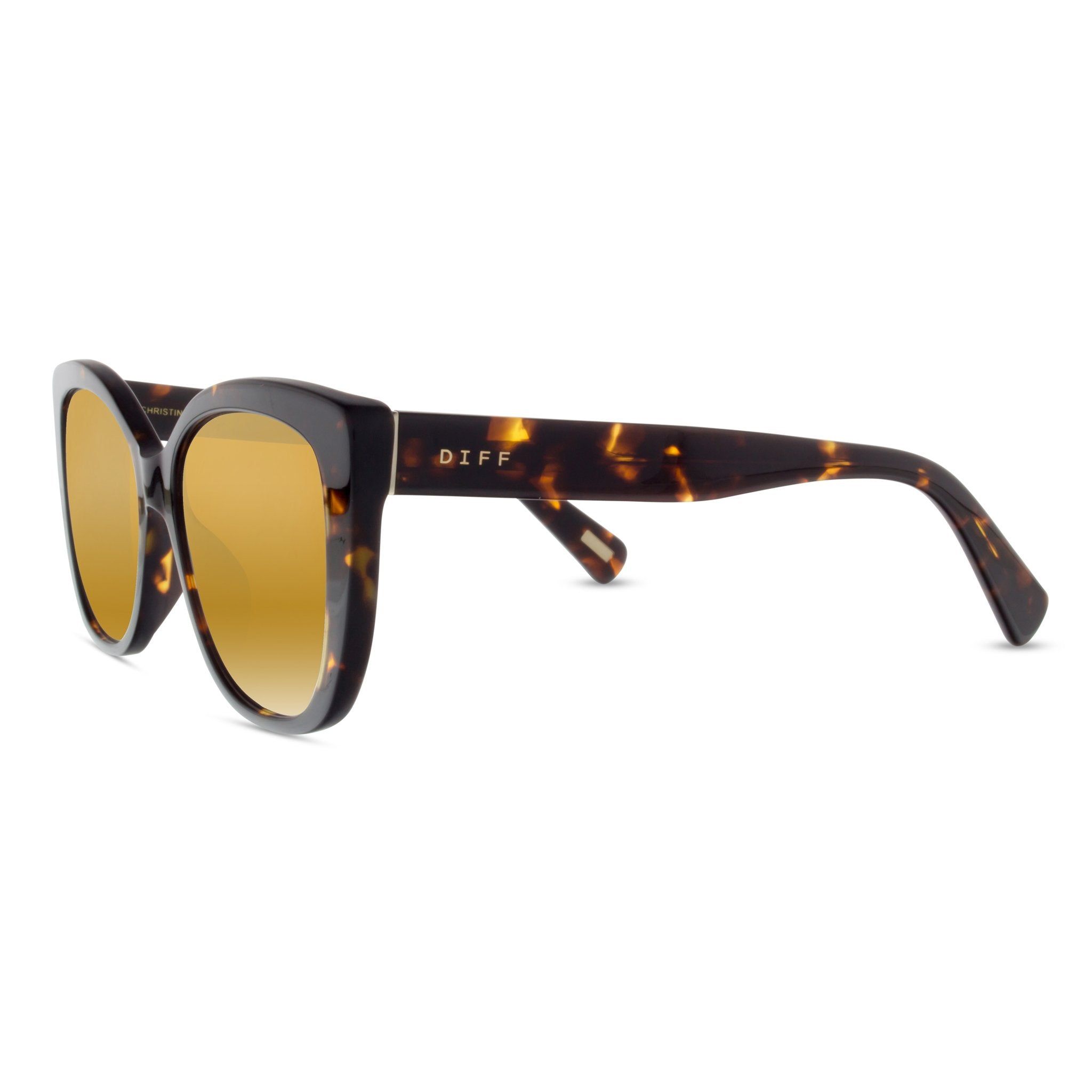 CHRISTINA EL MOUSSA - RUBY + TORTOISE + GOLD FLASH POLARIZED SUNGLASSES sold by Diff Eyewear product image thumbnail 3