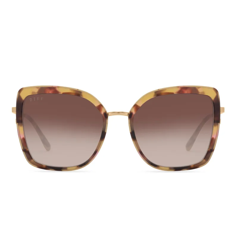 CLARISSE - GOLD + BROWN GRADIENT SUNGLASSES sold by Diff Eyewear