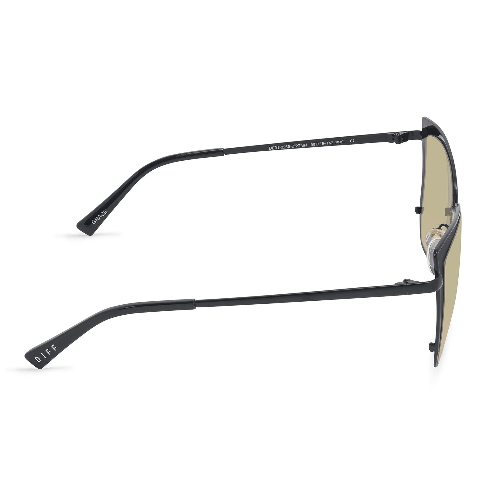 GRACE - BLACK + GOLD MIRROR SUNGLASSES sold by Diff Eyewear product image thumbnail 4