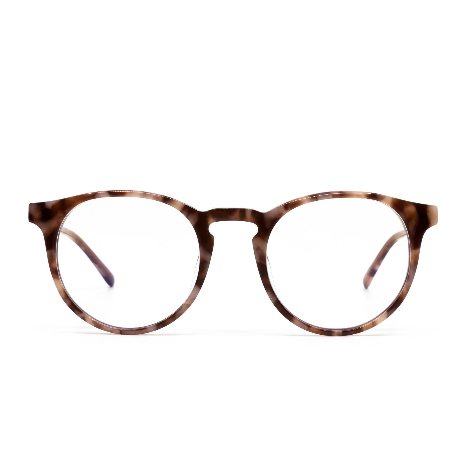 SAWYER - PLUM TORTOISE +CLEAR GLASSES sold by Diff Eyewear