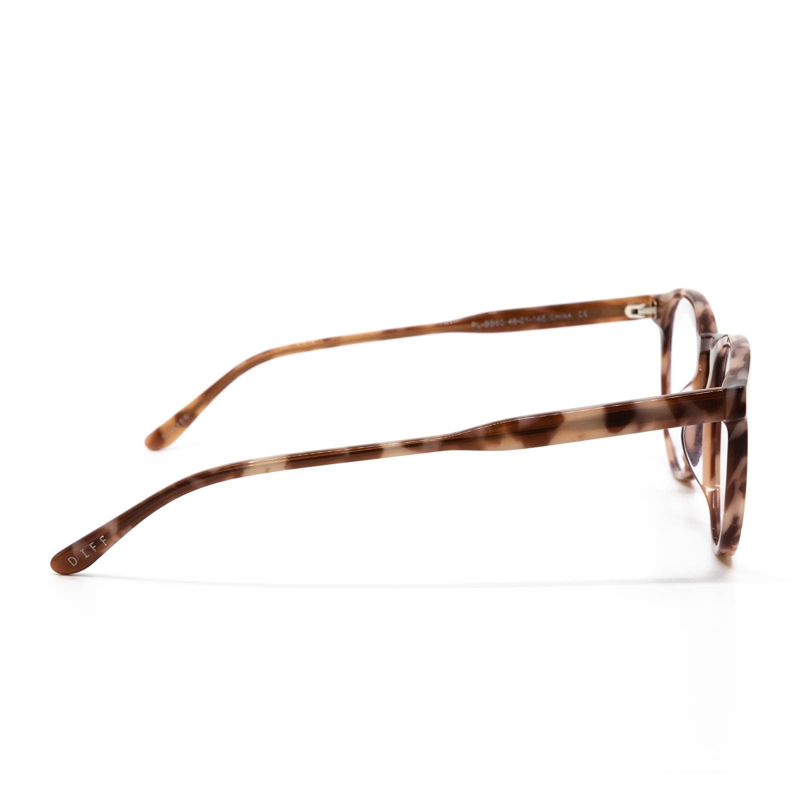 SAWYER - PLUM TORTOISE +CLEAR GLASSES sold by Diff Eyewear product image thumbnail 3