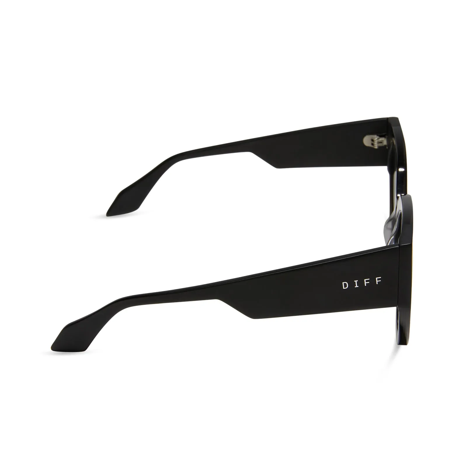 IVY - SMOKE CRYSTAL WITH MATTE BLACK + GREY + POLARIZED SUNGLASSES sold by Diff Eyewear product image thumbnail 3