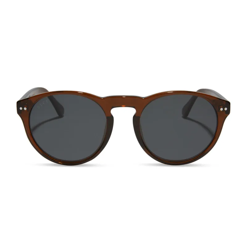 CODY XL - WHISKEY CRYSTAL + GREY POLARIZED SUNGLASSES sold by Diff Eyewear