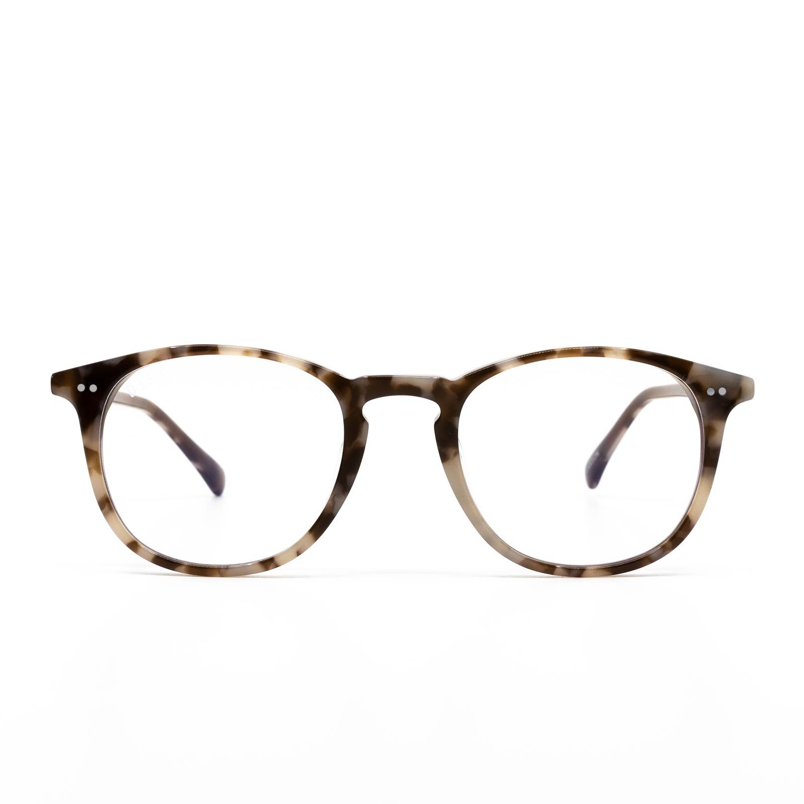 JAXSON - MOCHA TORTOISE + CLEAR GLASSES sold by Diff Eyewear
