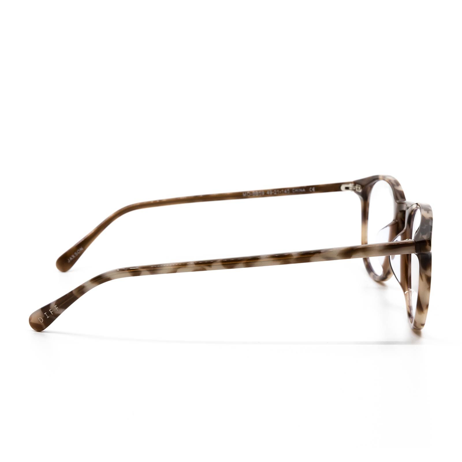 JAXSON - MOCHA TORTOISE + CLEAR GLASSES sold by Diff Eyewear product image thumbnail 3