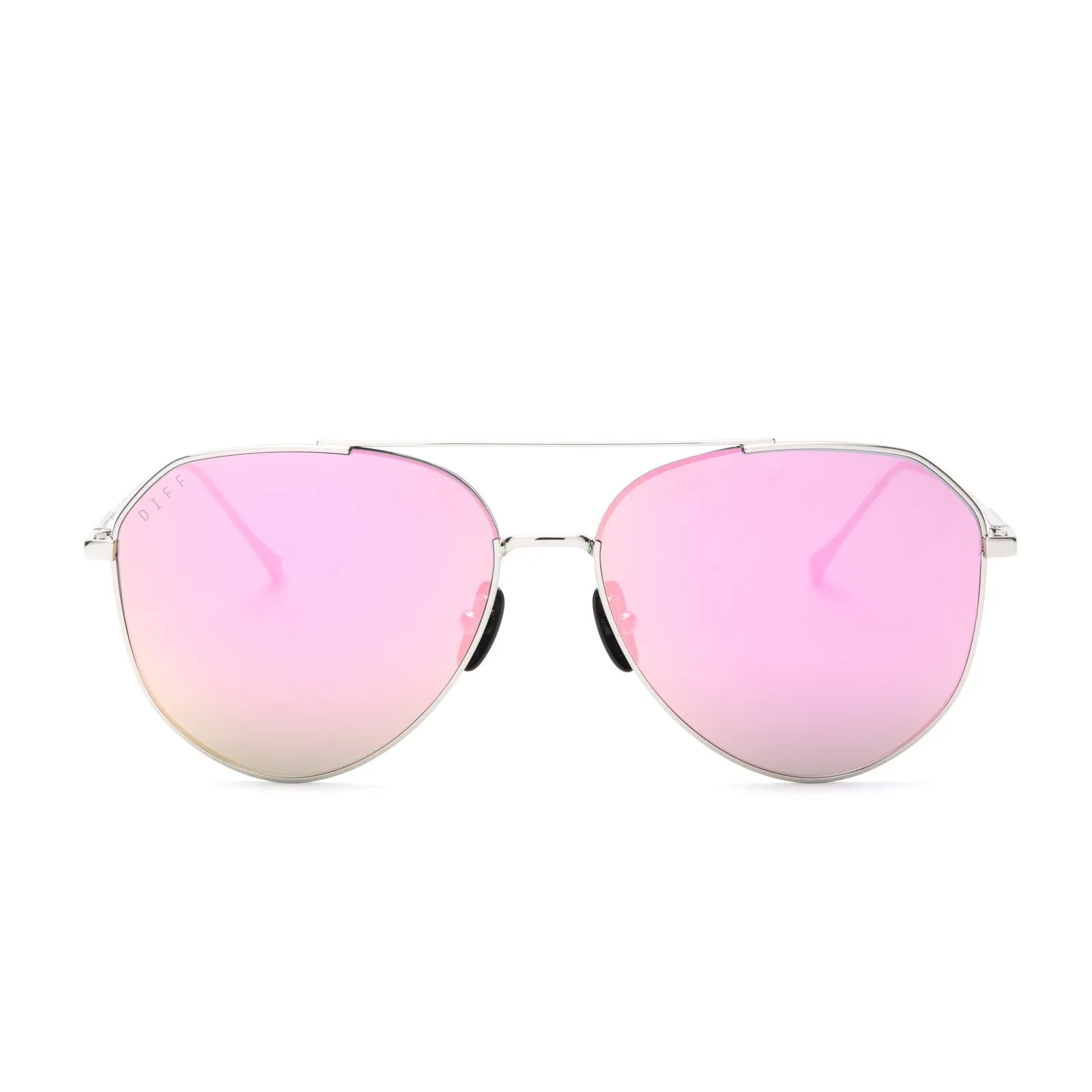 DASH - SILVER + PINK MIRROR + POLARIZED SUNGLASSES sold by Diff Eyewear
