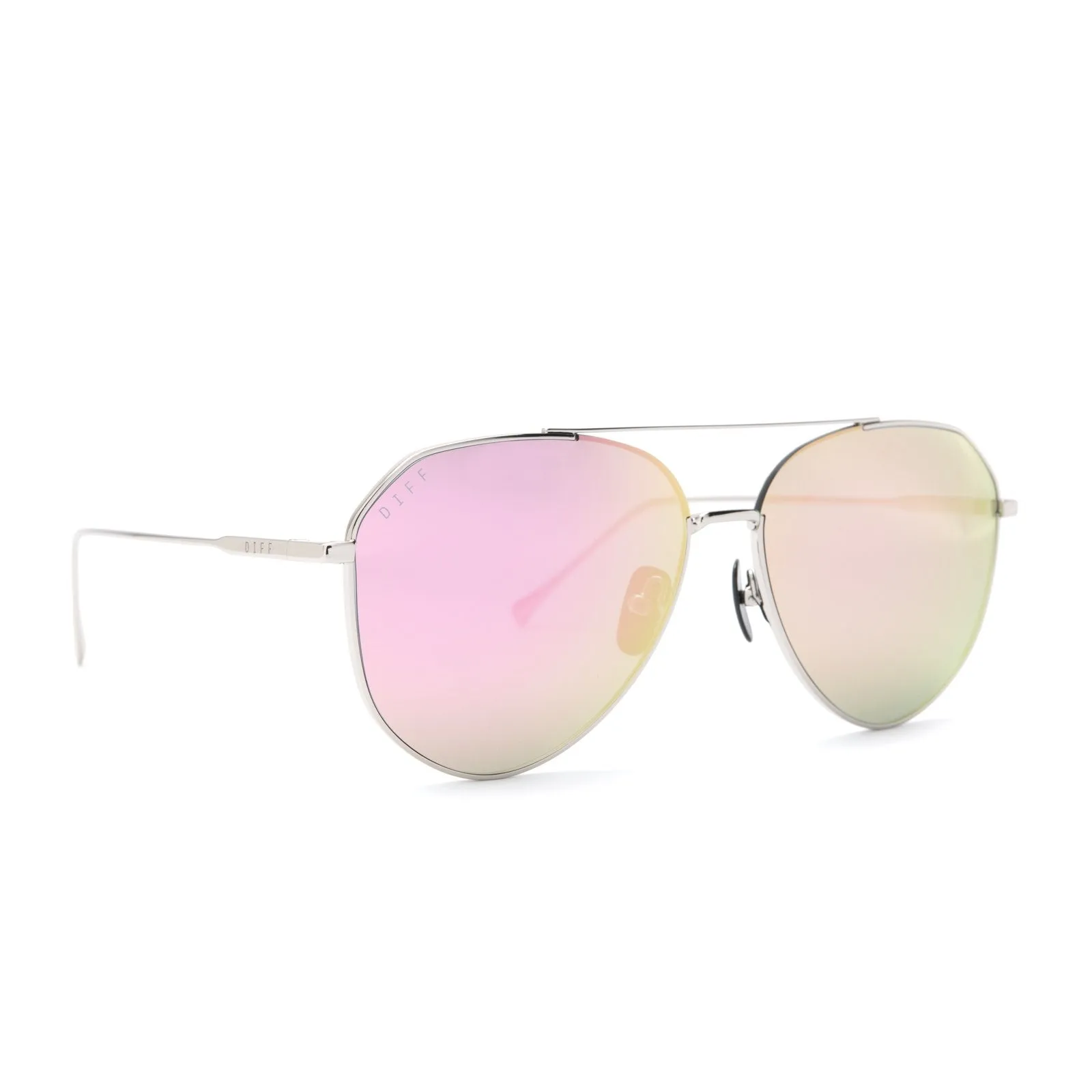 DASH - SILVER + PINK MIRROR + POLARIZED SUNGLASSES sold by Diff Eyewear product image thumbnail 2