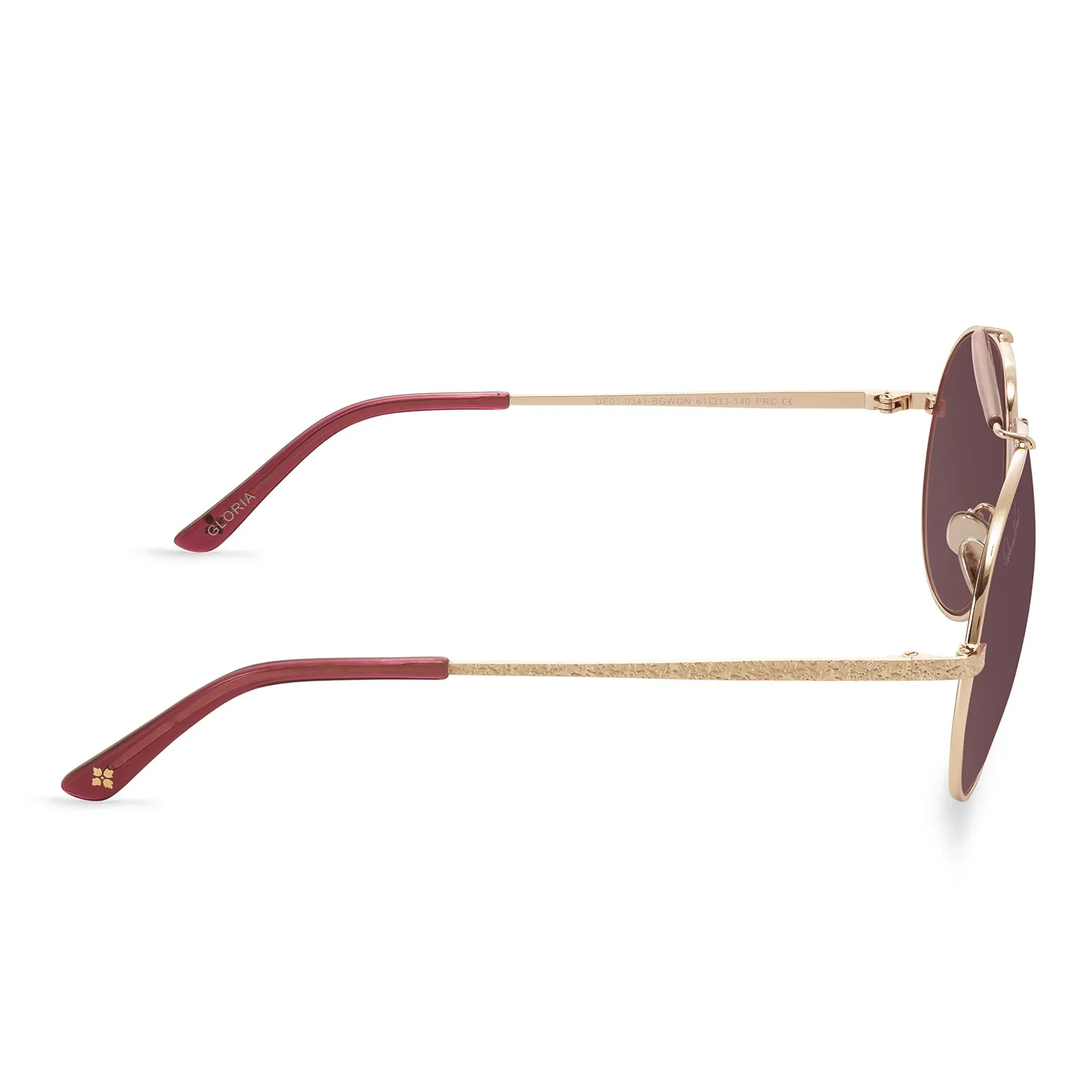 PATRICIA NASH - GLORIA + BRUSHED GOLD + WINE GRADIENT SUNGLASSES sold by Diff Eyewear product image thumbnail 3