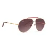 PATRICIA NASH - GLORIA + BRUSHED GOLD + WINE GRADIENT SUNGLASSES sold by Diff Eyewear