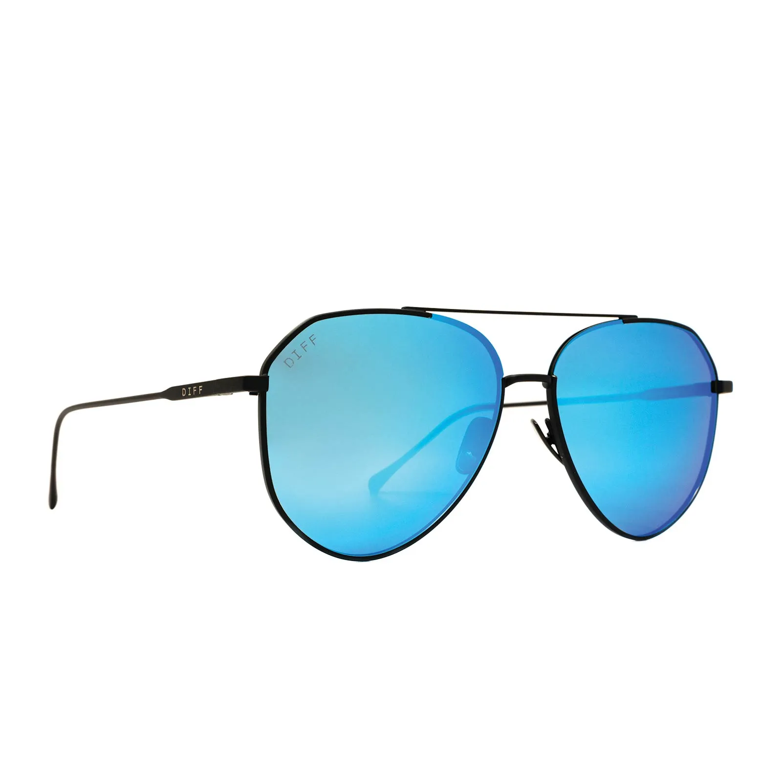 DASH - MATTE BLACK + BLUE MIRROR + POLARIZED SUNGLASSES sold by Diff Eyewear product image thumbnail 2