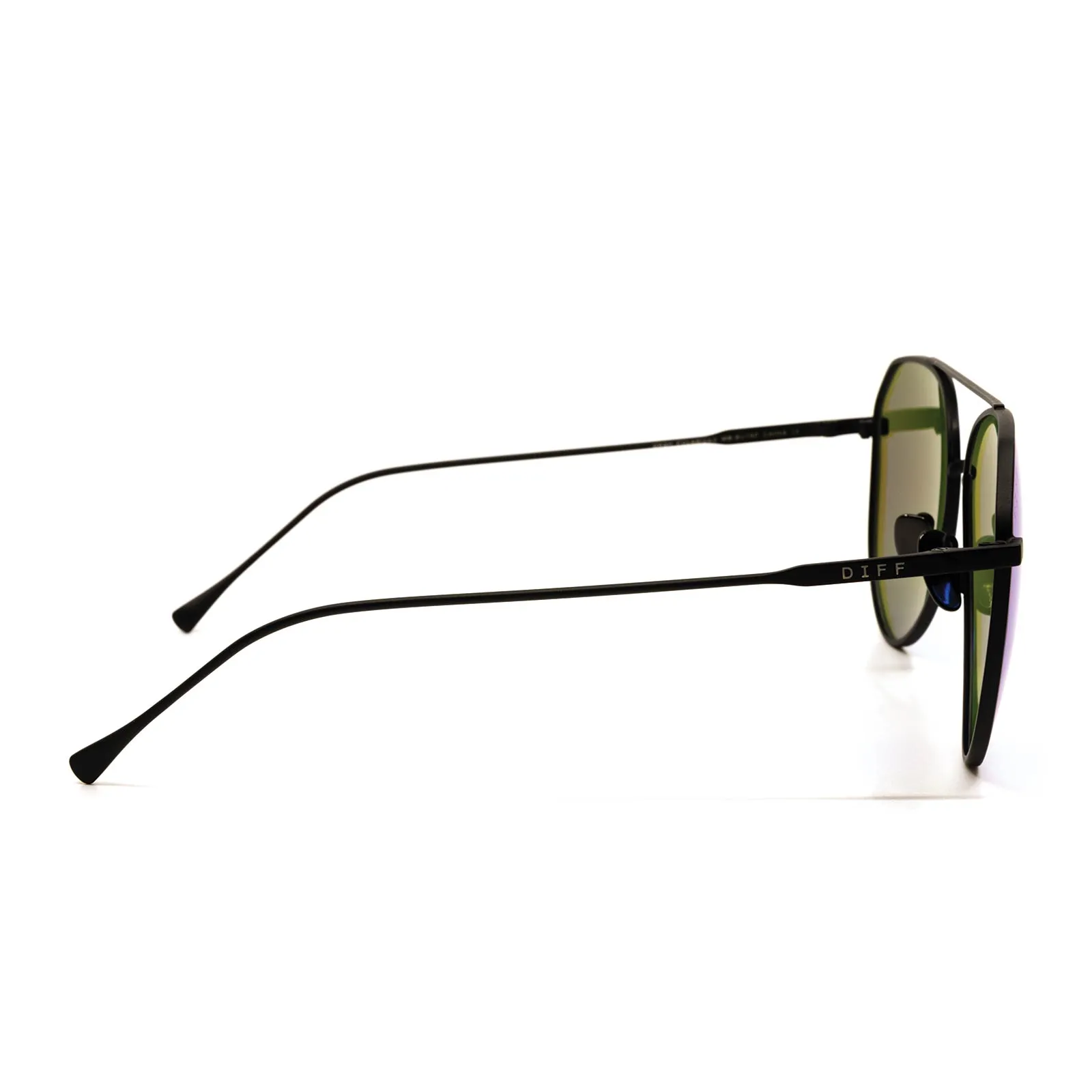 DASH - MATTE BLACK + BLUE MIRROR + POLARIZED SUNGLASSES sold by Diff Eyewear product image thumbnail 3