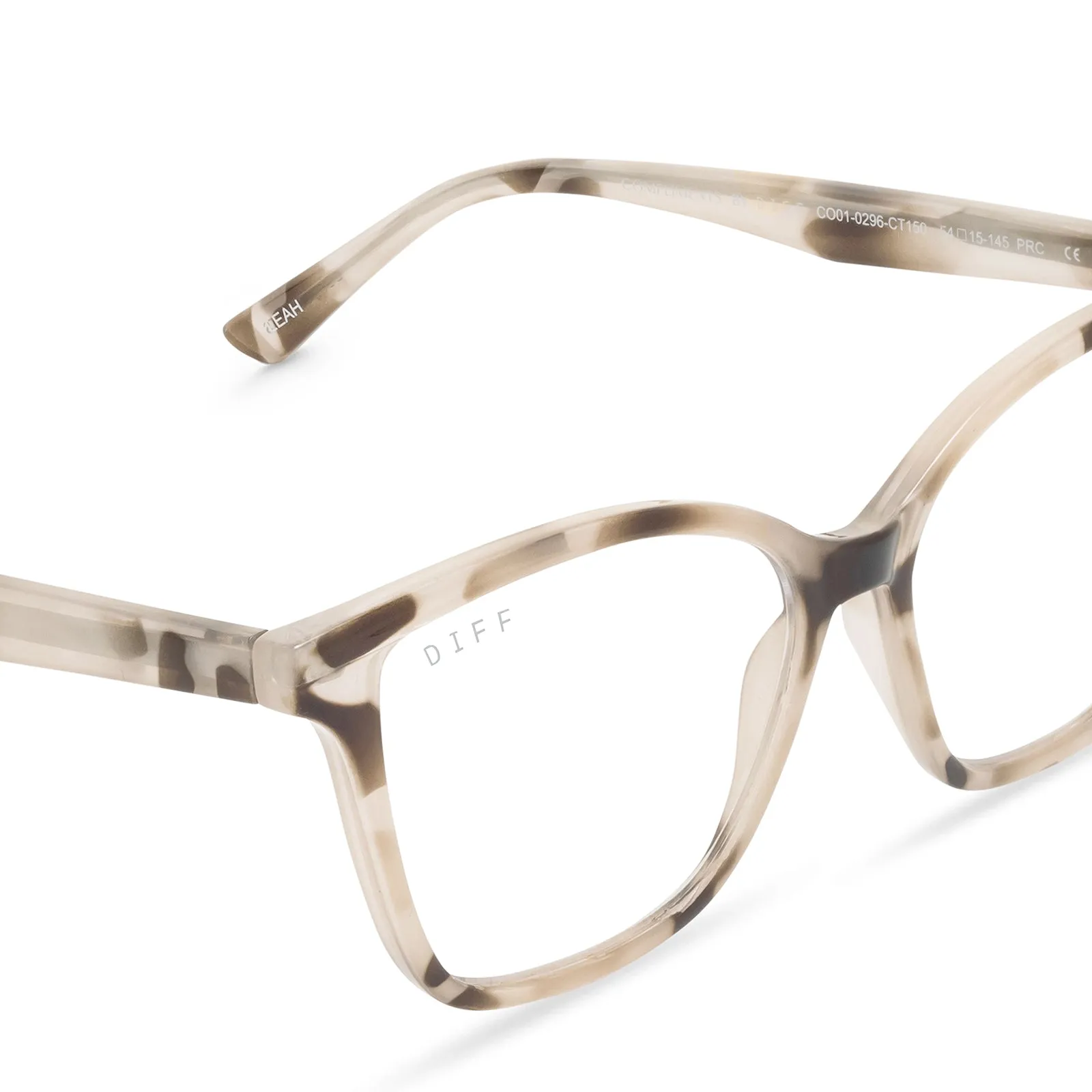 LEAH - CREAM TORTOISE + BLUE LIGHT READERS sold by Diff Eyewear product image thumbnail 3