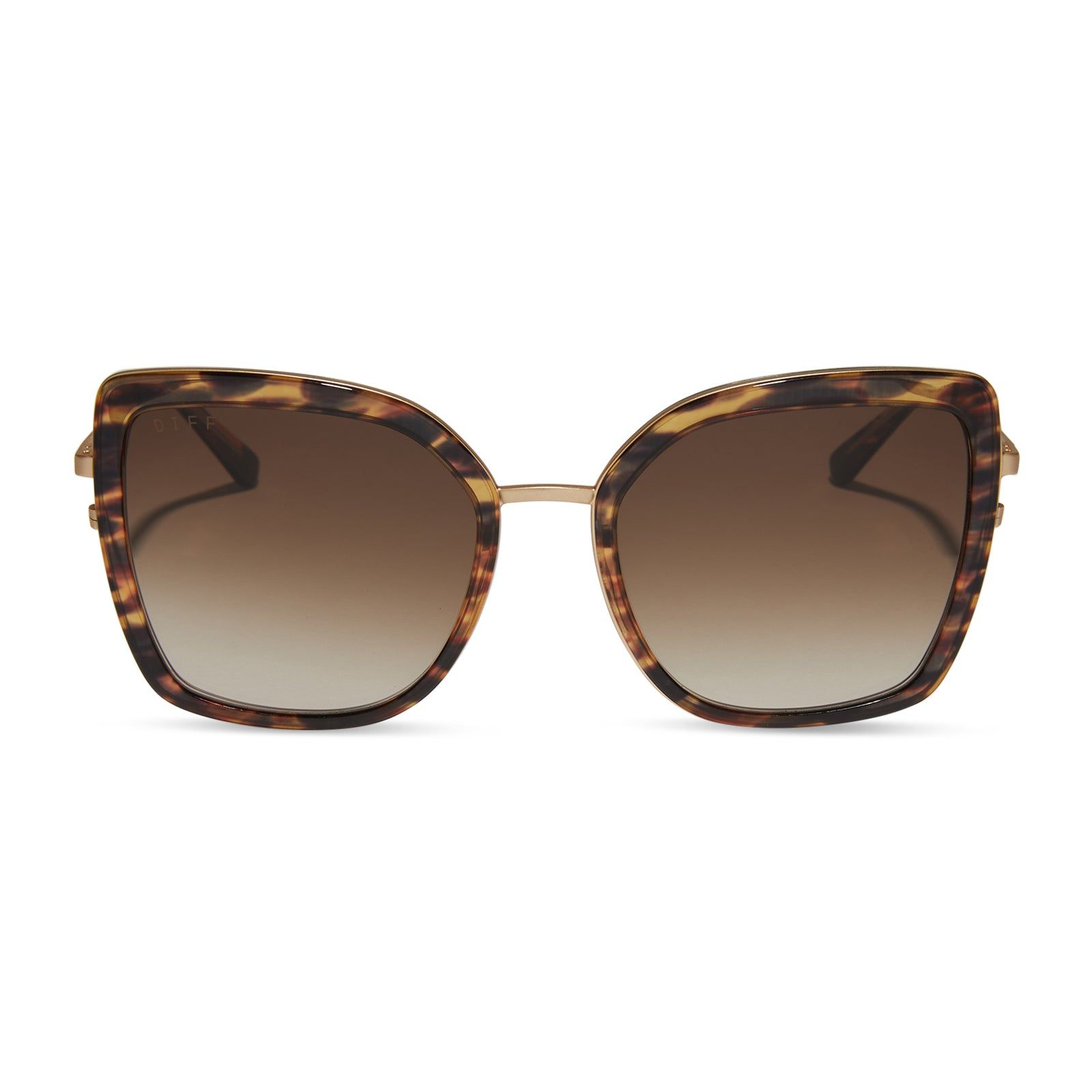CLARISSE - WILD TORTOISE + BROWN GRADIENT SUNGLASSES sold by Diff Eyewear