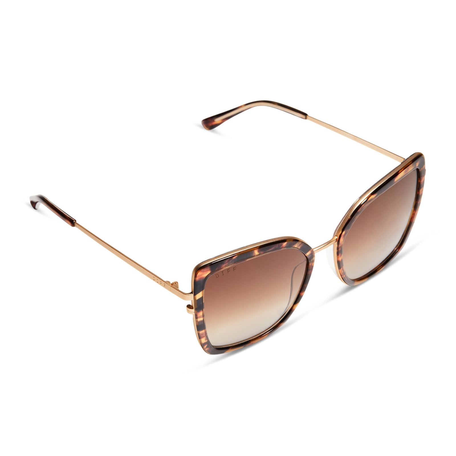 CLARISSE - WILD TORTOISE + BROWN GRADIENT SUNGLASSES sold by Diff Eyewear product image thumbnail 4