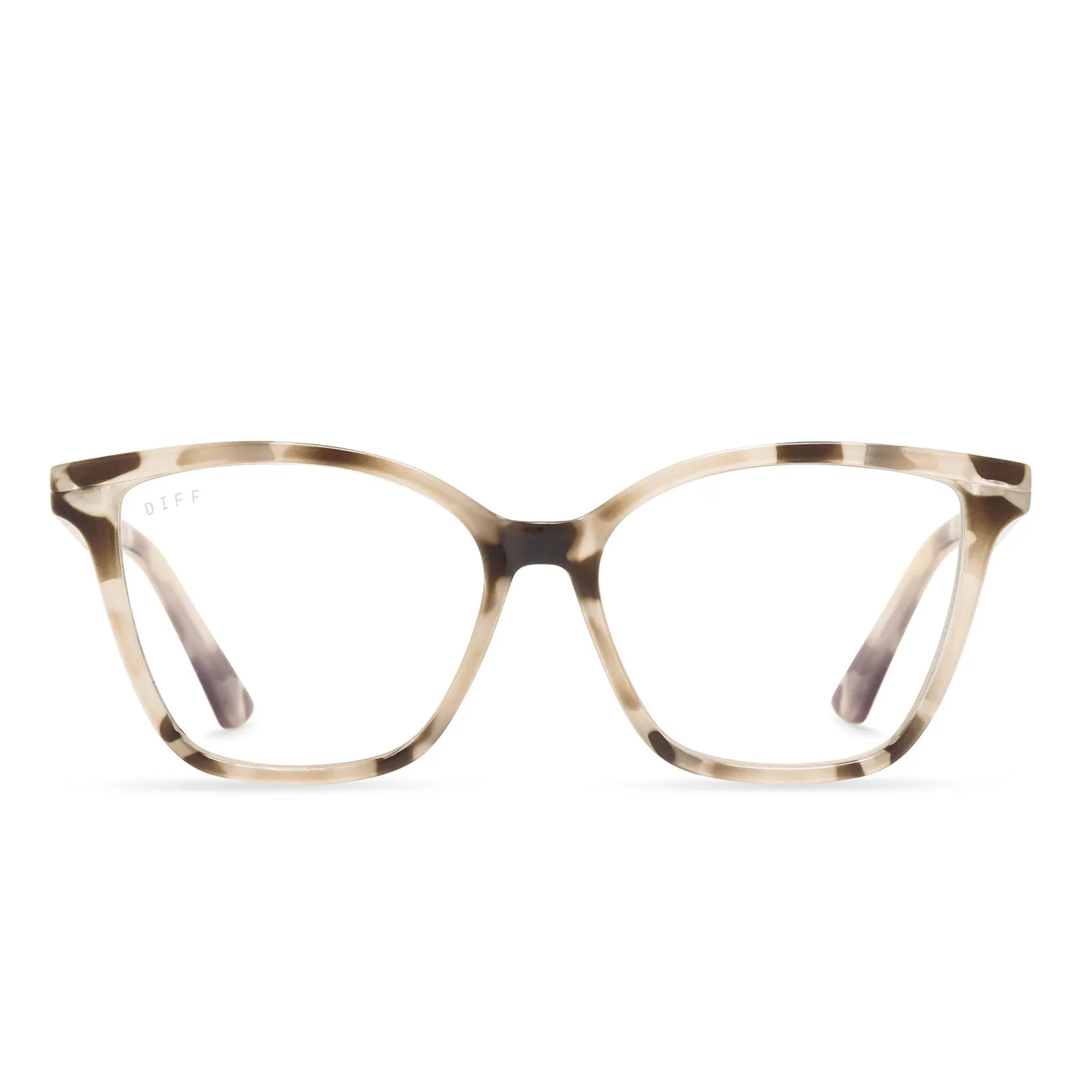 LEAH - CREAM TORTOISE + BLUE LIGHT READERS sold by Diff Eyewear