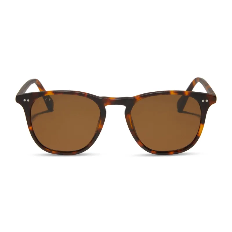 MAXWELL - MATTE RICH TORTOISE + BROWN + POLARIZED SUNGLASSES sold by Diff Eyewear