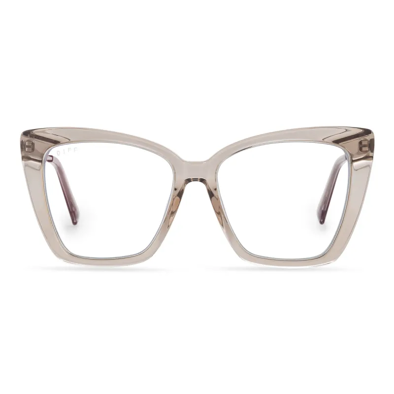 BECKY IV - VINTAGE CRYSTAL + BLUE LIGHT TECHNOLOGY GLASSES sold by Diff Eyewear