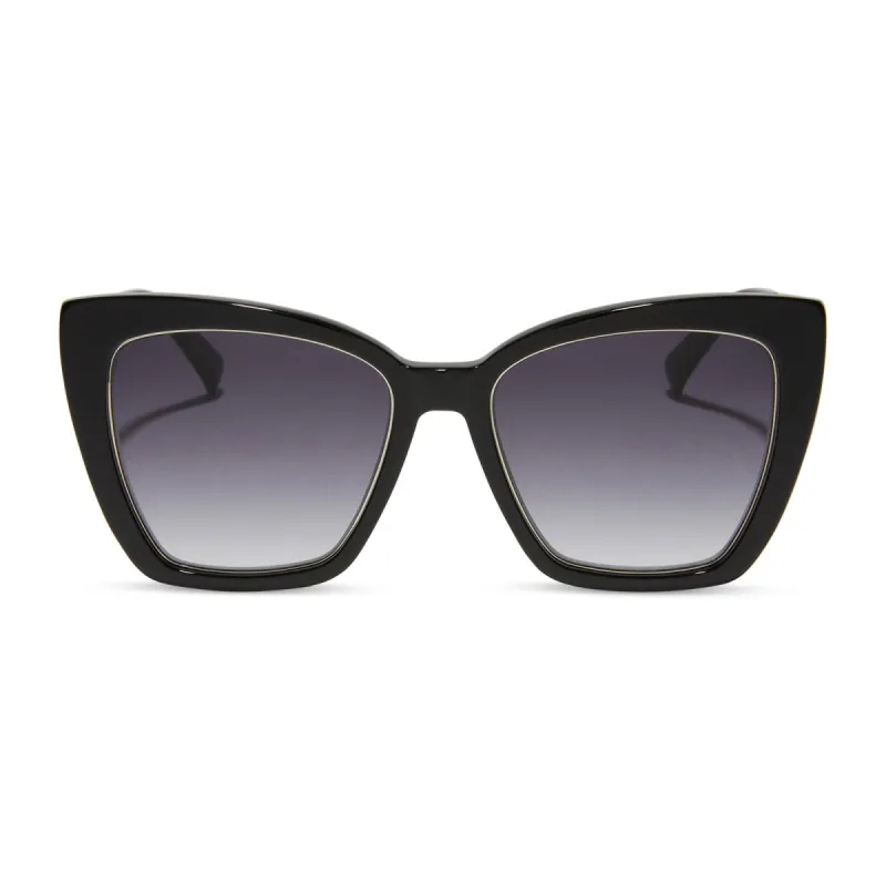 BECKY IV XS - BLACK + GREY GRADIENT SHARP SUNGLASSES sold by Diff Eyewear