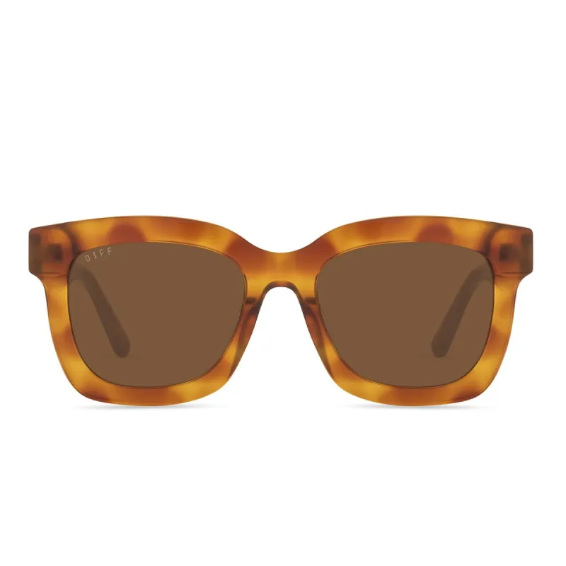 CARSON XS - ANDES TORTOISE + BROWN POLARIZED SUNGLASSES sold by Diff Eyewear