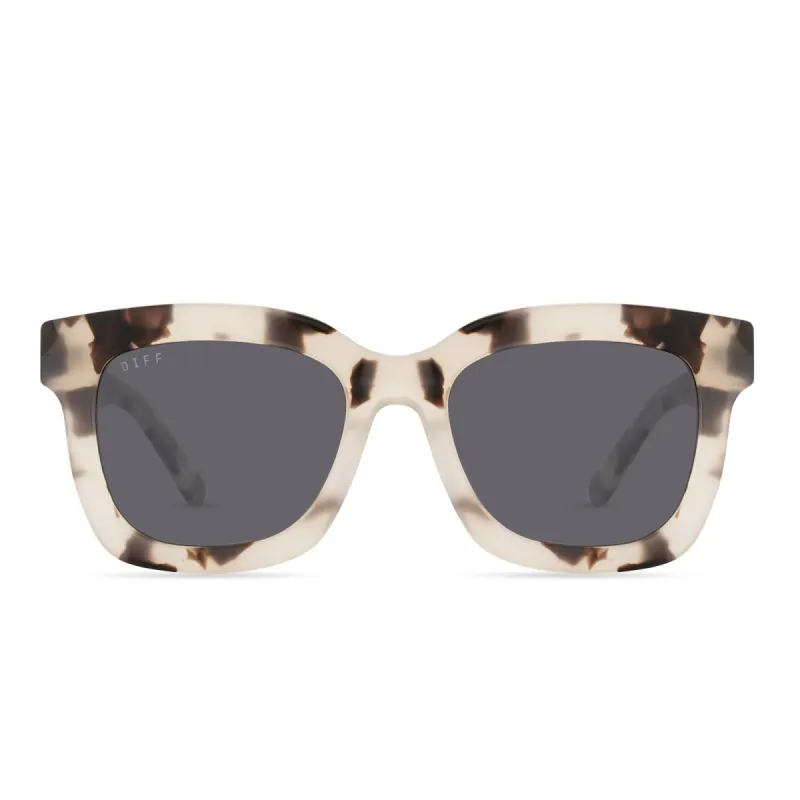 CARSON - CREAM TORTOISE + GREY POLARIZED SUNGLASSES sold by Diff Eyewear