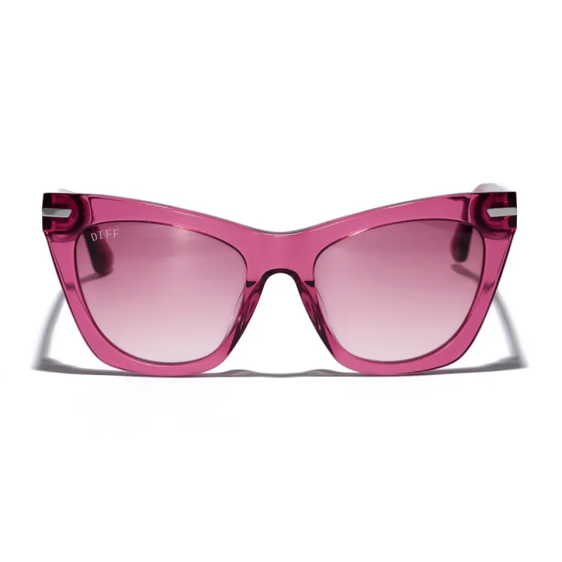 ALYSSA - MACARENA PINK CRYSTAL + WINE GRADIENT SUNGLASSES  display picture 1