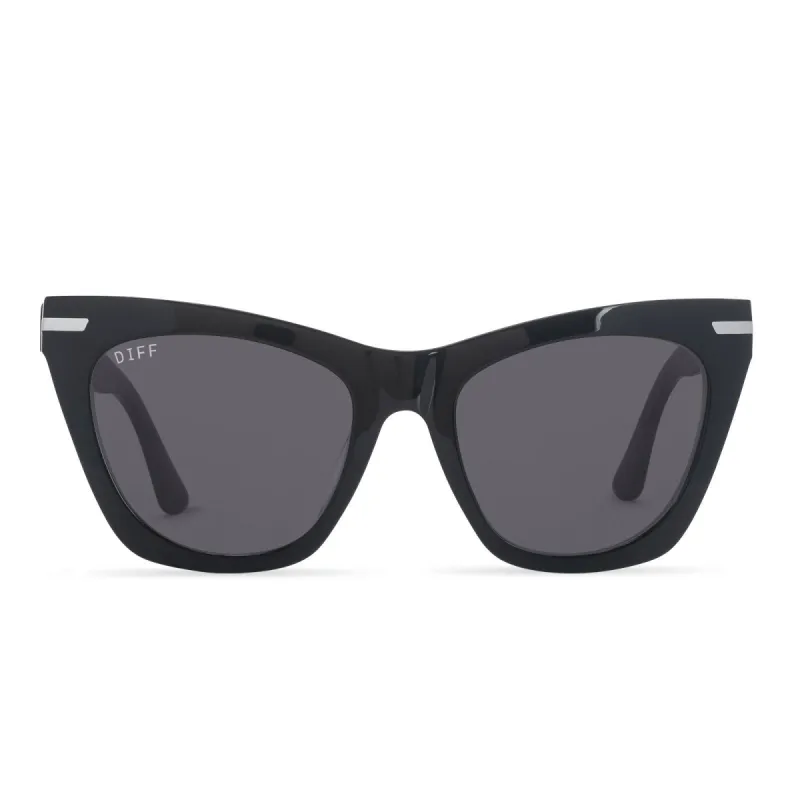ALYSSA - BLACK + GREY SUNGLASSES sold by Diff Eyewear