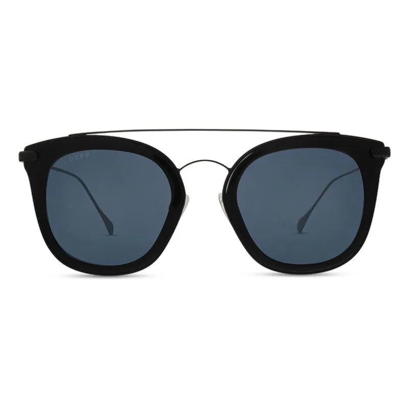 ZOEY - BLACK + GREY + POLARIZED SUNGLASSES sold by Diff Eyewear