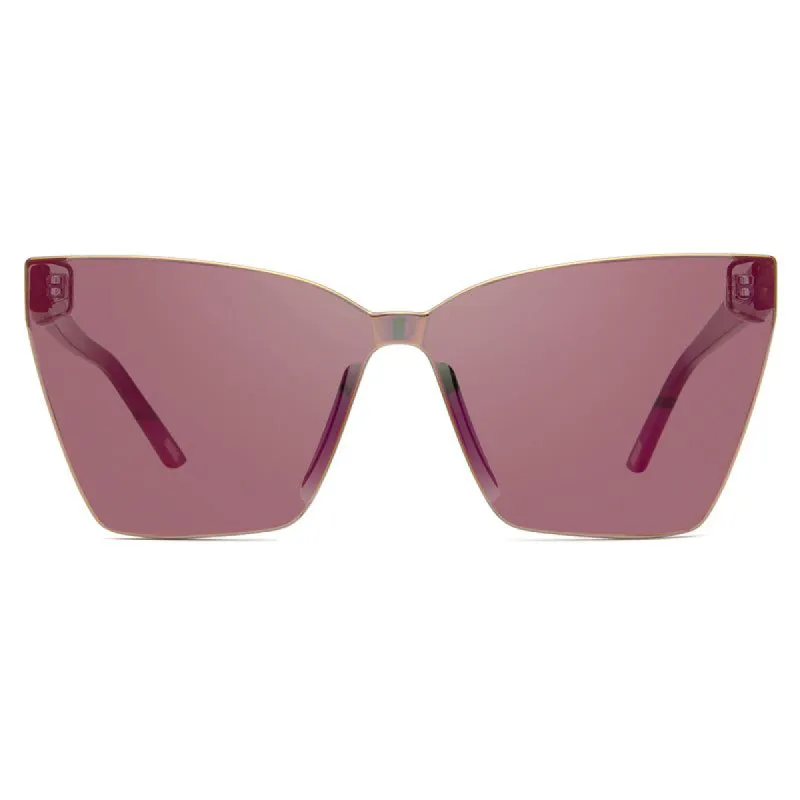 GOLDIE - BLACK + FIRE MIRROR SUNGLASSES sold by Diff Eyewear